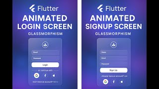 🔥 Flutter Animated Login Screen UI - Glassmorphism | Beautiful Modern Auth Page Design