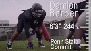 Pa.'s Top Recruits: Harrisburg High School defensive end Damion Barber in action