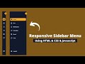 Sidebar Menu Using HTML, CSS and javaScript || Dashboard Sidebar Menu