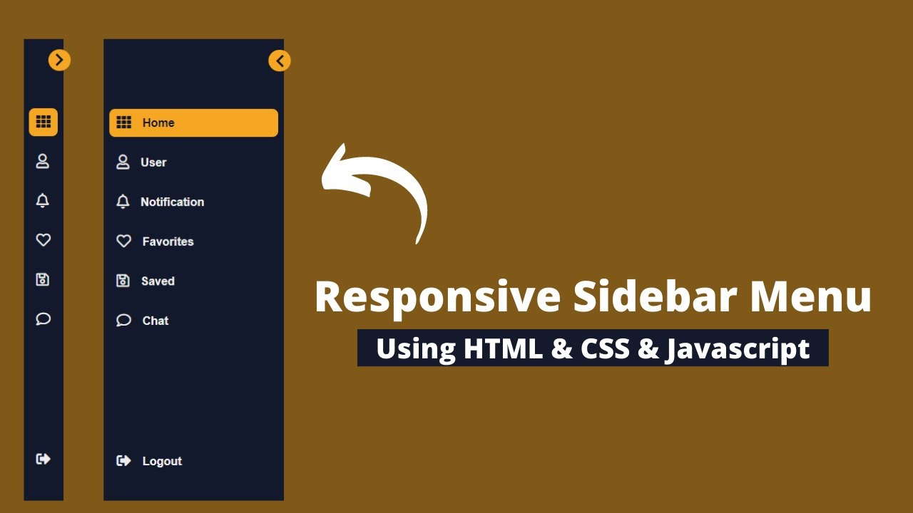 Sidebar Menu Using HTML, CSS And JavaScript || Dashboard Sidebar Menu ...