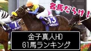 【金子真人HDのG1馬ランキング】所有馬は伝説の有名馬がいっぱい！