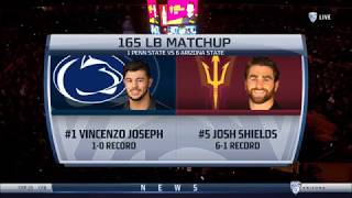 #1 Vincenzo Joseph  (PSU)  vs #5 Josh Shields (ASU) 165 lsb  Nov 22 | College Wrestling 2019