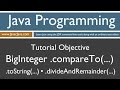 Learn Java Programming - BigInteger .compareTo(...) Tutorial