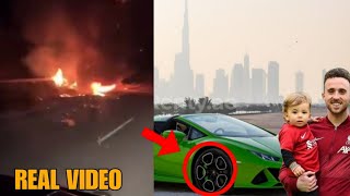 Diogo Jota Car Crash Burning Lamborghini after Accident, Jota Acidente de viação queima Lamborghini