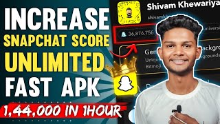 SNAP SCORE HACK | FAST APK🔥| HOW TO increase snapchat SCORE | SNAP SCORE INCREASE | TECHNICAL VEMO