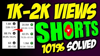 Shorts 1k 2k Views पे रुक जाता हैं  101% Problem Solve 😍 how to viral short video on youtube