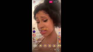 CARDI B IG LIVE VENTING ABOUT YOUTUBER AND INTERVIEWER DISRESPECTING HER, TRYING