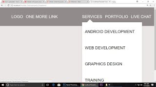 Jquery & HTML Tutorial | Header with Jquery Dropdown Menu