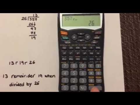 How to get the remainder using your Sharp EL-531W calculator How to get the remainder using your Sharp EL-531W calculator