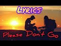 Please Don't Go - Joel Adams | Relaxed version - Lyrics| Viral Song #best #vibe #please #2024  #like