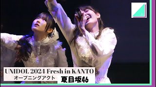 20241002　UNIDOL 2024 Fresh in KANTO Day-2　オープニングアクト　夏目坂46（早稲田大学）