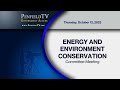 2023: October 12 | Energy and Environment Conservation Committee