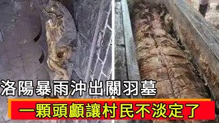 Luoyang rainstorm rushed out of Guan Yu's tomb! A head appears