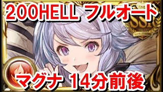 200HELLフルオート 安定重視編成 マグナ14分前後 【火古戦場/グラブル】