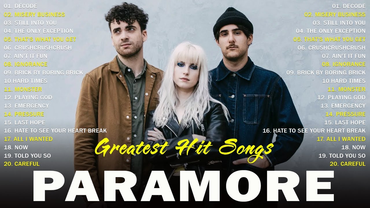 Paramore Greatest Hits 2023 Full Album - The Best Of Paramore Playlist ...