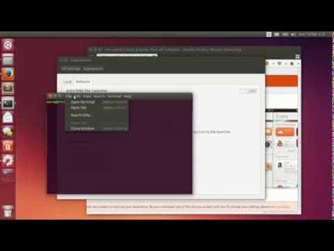 Menus integrados localmente no Ubuntu 14.04