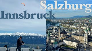 🇪🇺 03. 🇦🇹 Innsbruck \u0026 Salzburg | 오스트리아에서 알프스 산맥을 볼 수 있다고? | 잘츠부르크에서 만난 인생 맛집,,😋 | 노르트케테•잘츠부르크성•미라벨정원