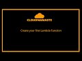 Create your first AWS Lambda Function