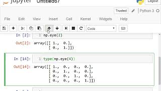 Numpy Array - Identity Matrix