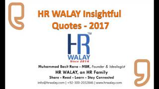 HR WALAY Insightful Quotes - 2017