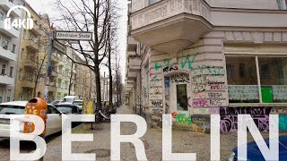 🇩🇪 Walking in Berlin Neukölln snowing [4K] under the Lockdown 2021, Hermannstraße | ASMR 3D sounds