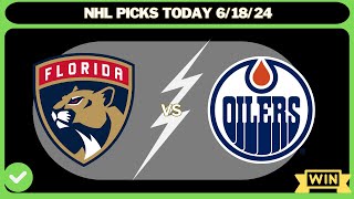 NHL Predictions Today, 100% free nhl picks, /6/18/24/ NHL Picks Today, Oilers,Panthers