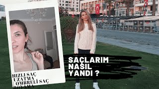 SAÇLARIM YANDI | Nasıl hızlı saç uzattım, ombreli saç boyama 💇‍♀️