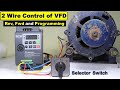 Control VFD by only 2 wire and also Run the Motor in Reverse Forward Direction @TheElectricalGuy