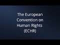 The ECHR