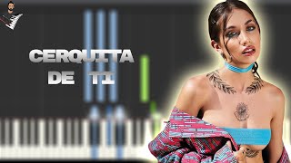 Maria Becerra - CERQUITA DE TI | Instrumental Piano Tutorial / Partitura / Karaoke / MIDI