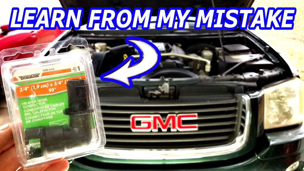 HOW TO REPLACE GMC ENVOY HEATER HOSE Quick Disconnect - YouTube