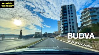 BUDVA vožnja kroz grad u Januaru 2025 - BUDVA City [Driving Through in 4K] MNE Crna Gora