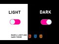 HTML CSS & JavaScript Light-Dark Theme | Dark Mood toggle Using javascript
