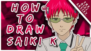 How to draw Saiki K easy