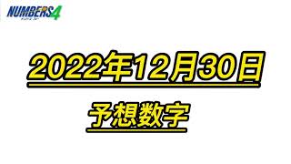 宝くじー12月30日(金)　ナンバーズ４　数字予想