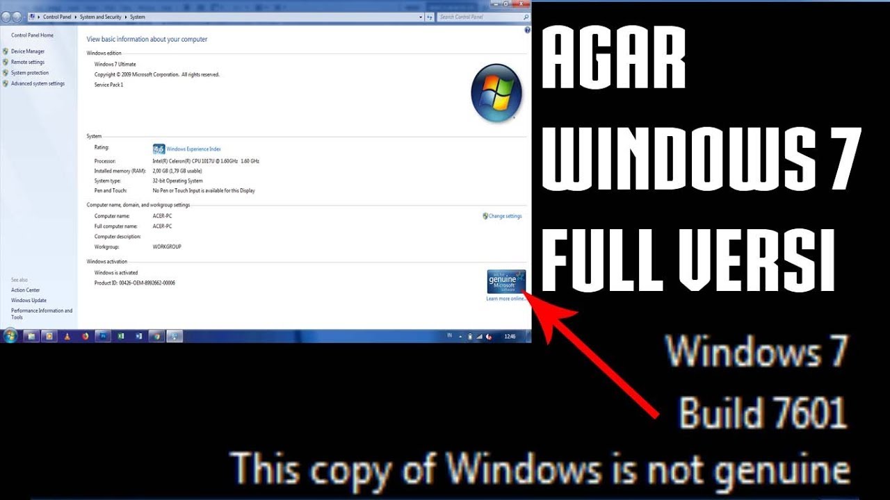 Membuat Windows Bajakan Menjadi Asli Ameriefira Membuat Windows Bajakan Menjadi Asli Ameriefira