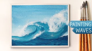 Daily Watercolor Painting / Waves Painting / Ocean Wave / #56