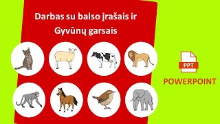 PowerPoint interaktyvios užduotys su garsais ir gyvūnais | PowerPoint mokymai