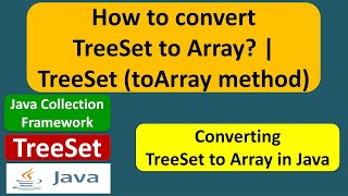 How to convert TreeSet to Array? | TreeSet (toArray method)