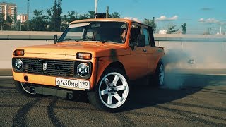 Нива с V8 ВАЛИТ боком! Первый выезд МОНСТРА