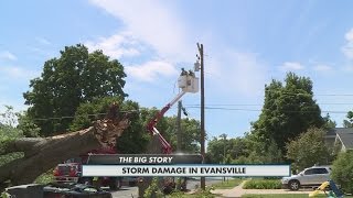 Storm damage in Evansville