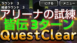 【DQMSL】アリーナの試練 皆伝 3ターン攻略 これも簡単になったよ！