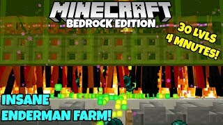 Minecraft Bedrock: Enderman EXP Farm Tutorial! Best On Bedrock? MCPE Xbox PC
