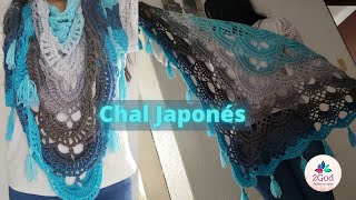 🧶 Chal Japonés 📿 Completo crochet paso a paso 🎻🎺🎷