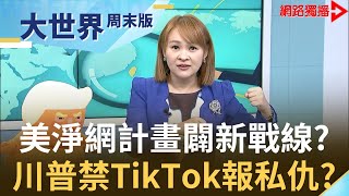 封殺TikTok報私仇 川普抽成說掀反彈聲浪？祭出淨網計畫封殺中國科技業 美國放下科技鐵幕？｜【大世界周末版】20200815｜王志郁Plus