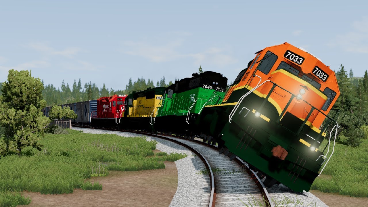 Realistic Beamng Train Crash 1 Youtube