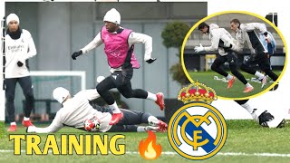 Real Madrid Last training session before the match against Salzburg in the champions League