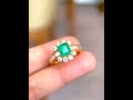 😍😍1.08ct emerald u0026 diamond u0026 18k gold ring. love it 🥰 you can wear it wear it eryday🎁✈️