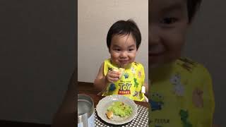 1歳11ヶ月boyの夜ご飯の様子👦🥣初めてのトルティーヤパーティー