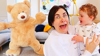 GIANT TEDDY BEAR ALIVE PRANK ON FAMILY w/The Norris Nuts
